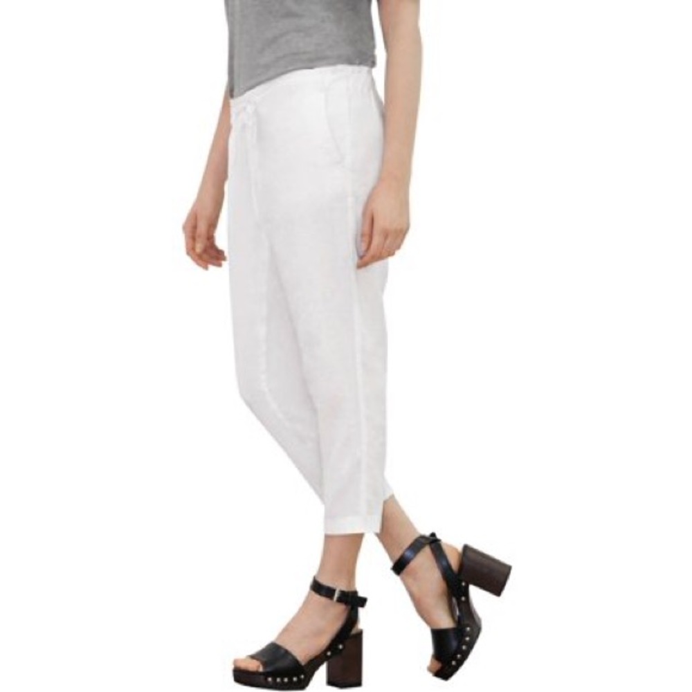 NWOT Linen Blend Summer Pants Drawstring Pockets